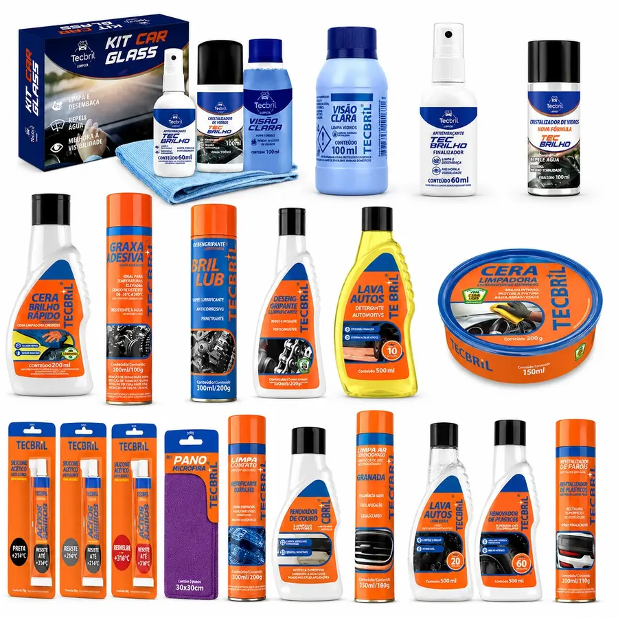 Produtos para limpeza e conservação automotiva